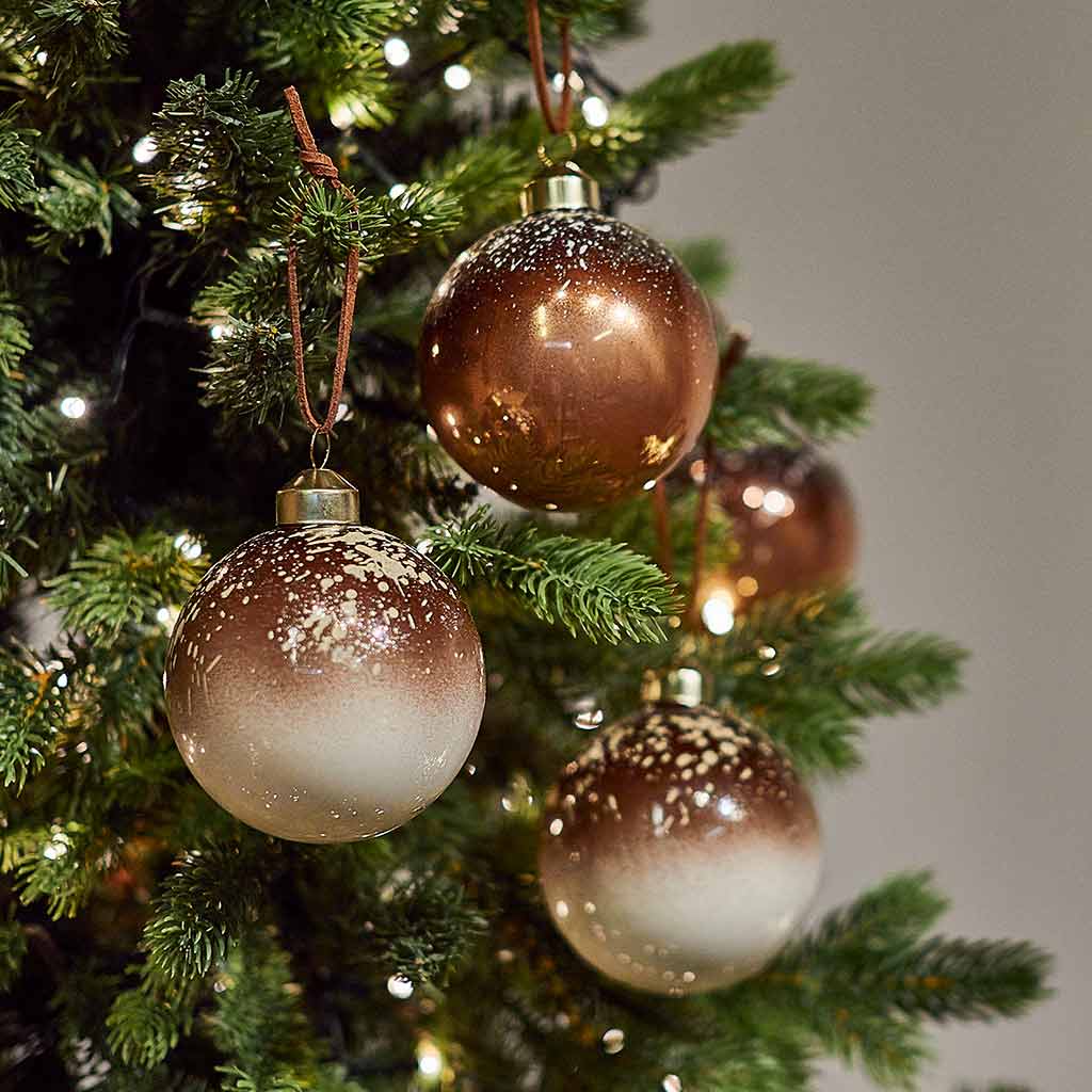 Stain Finish Glass Bauble, Assorted Colours