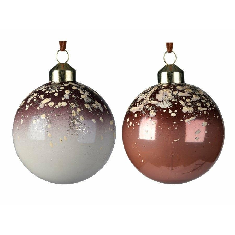 Stain Finish Glass Bauble, Assorted Colours