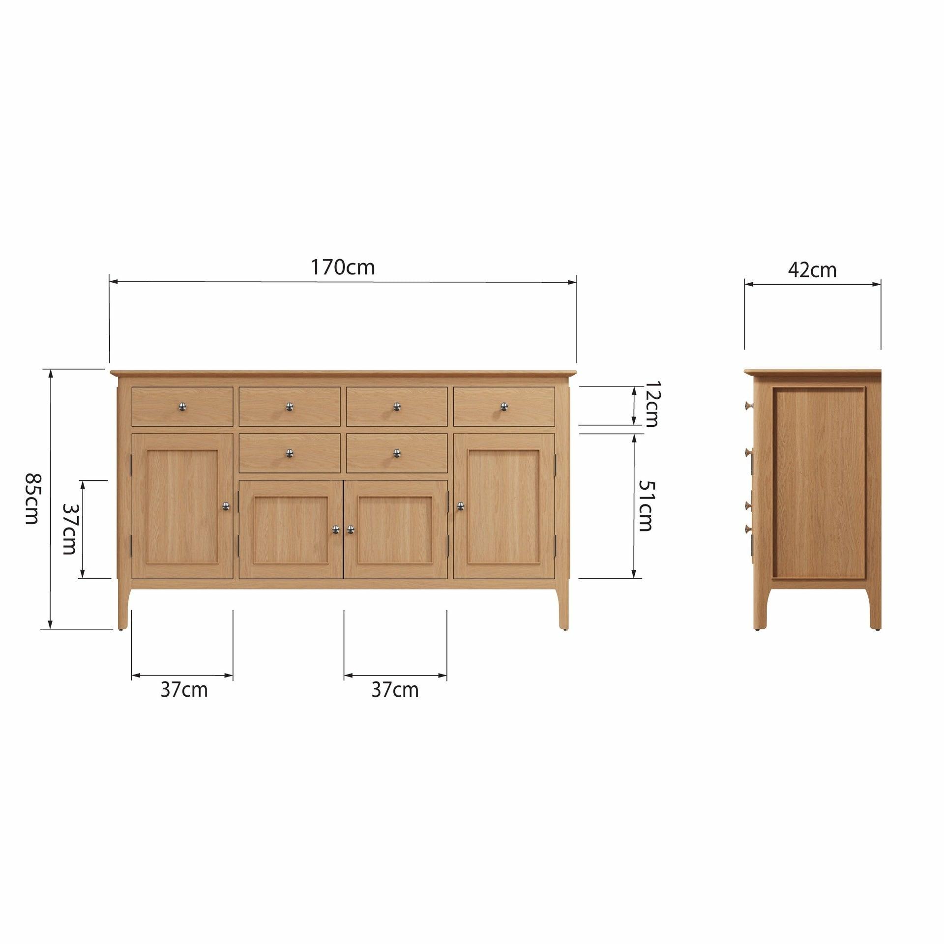 Stockholm 4 Door Sideboard