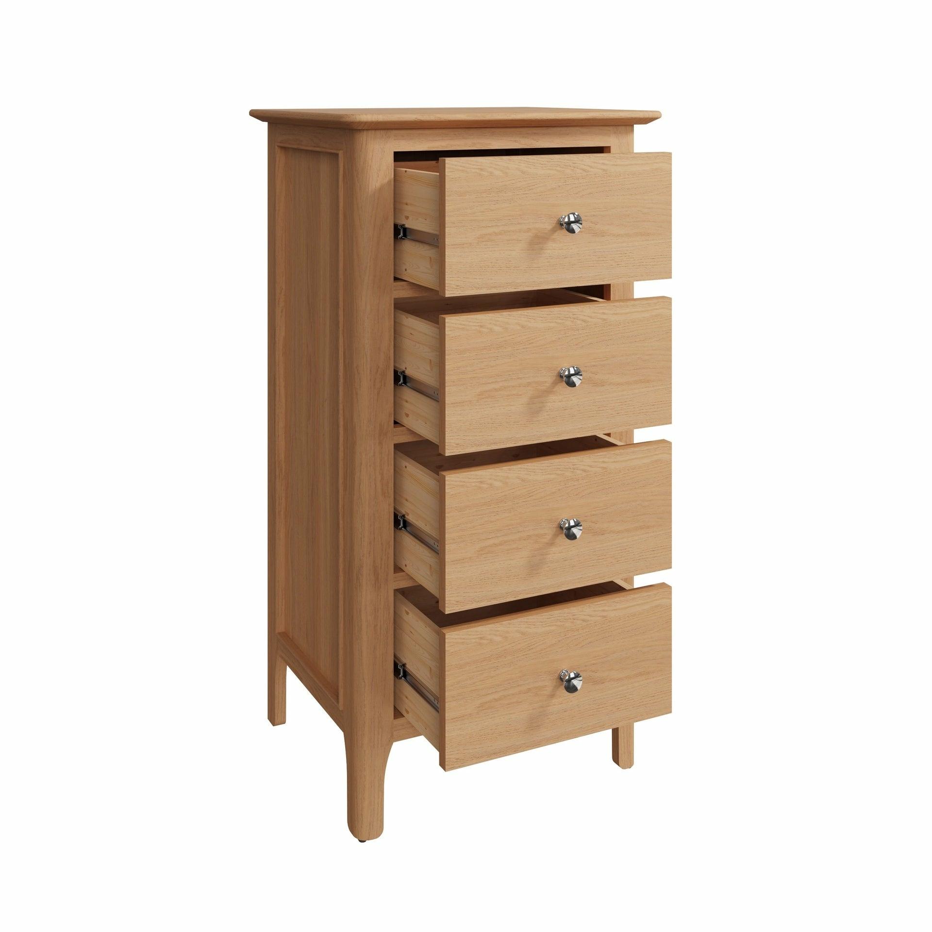 Stockholm Bedroom 4 Drawer Narrow Chest