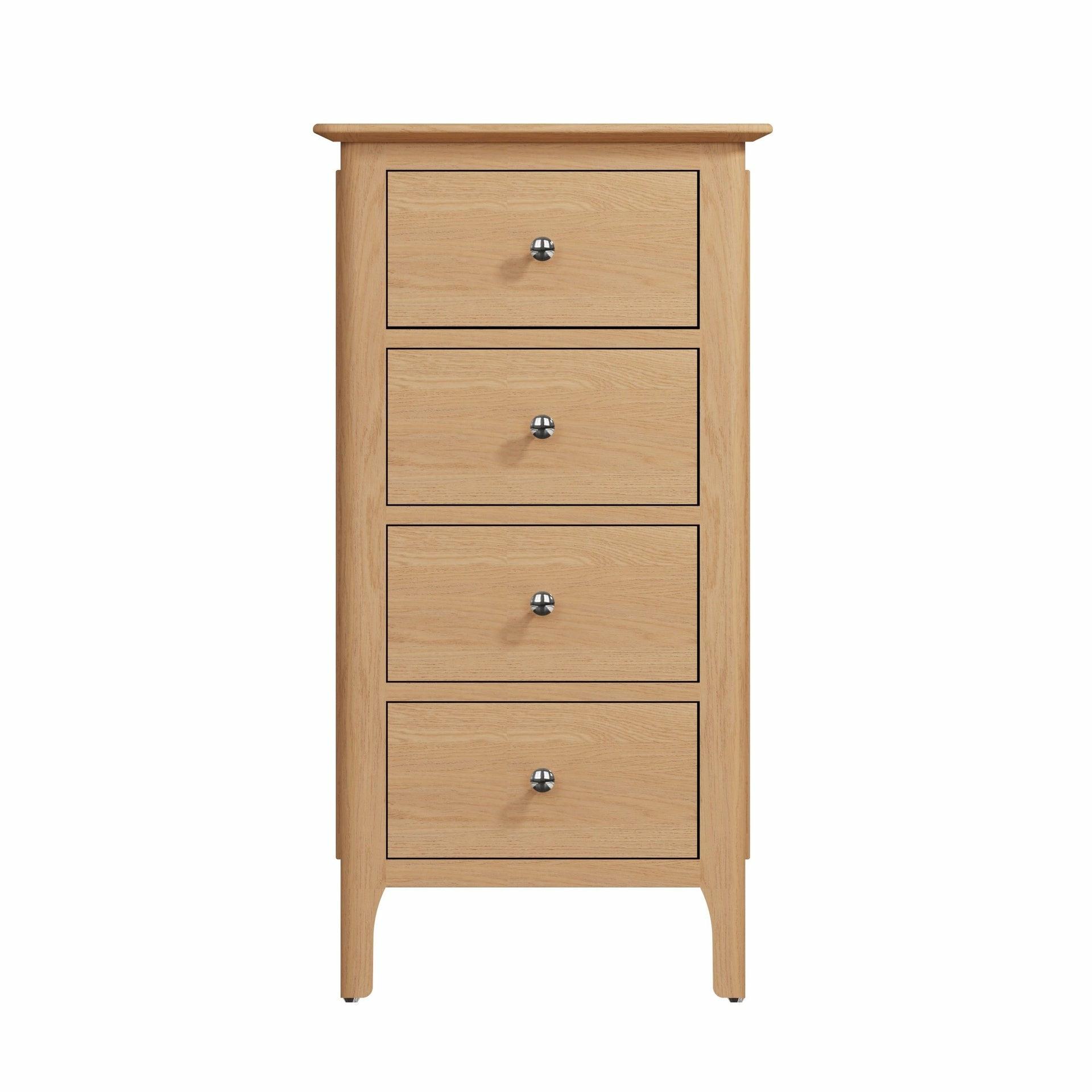 Stockholm Bedroom 4 Drawer Narrow Chest