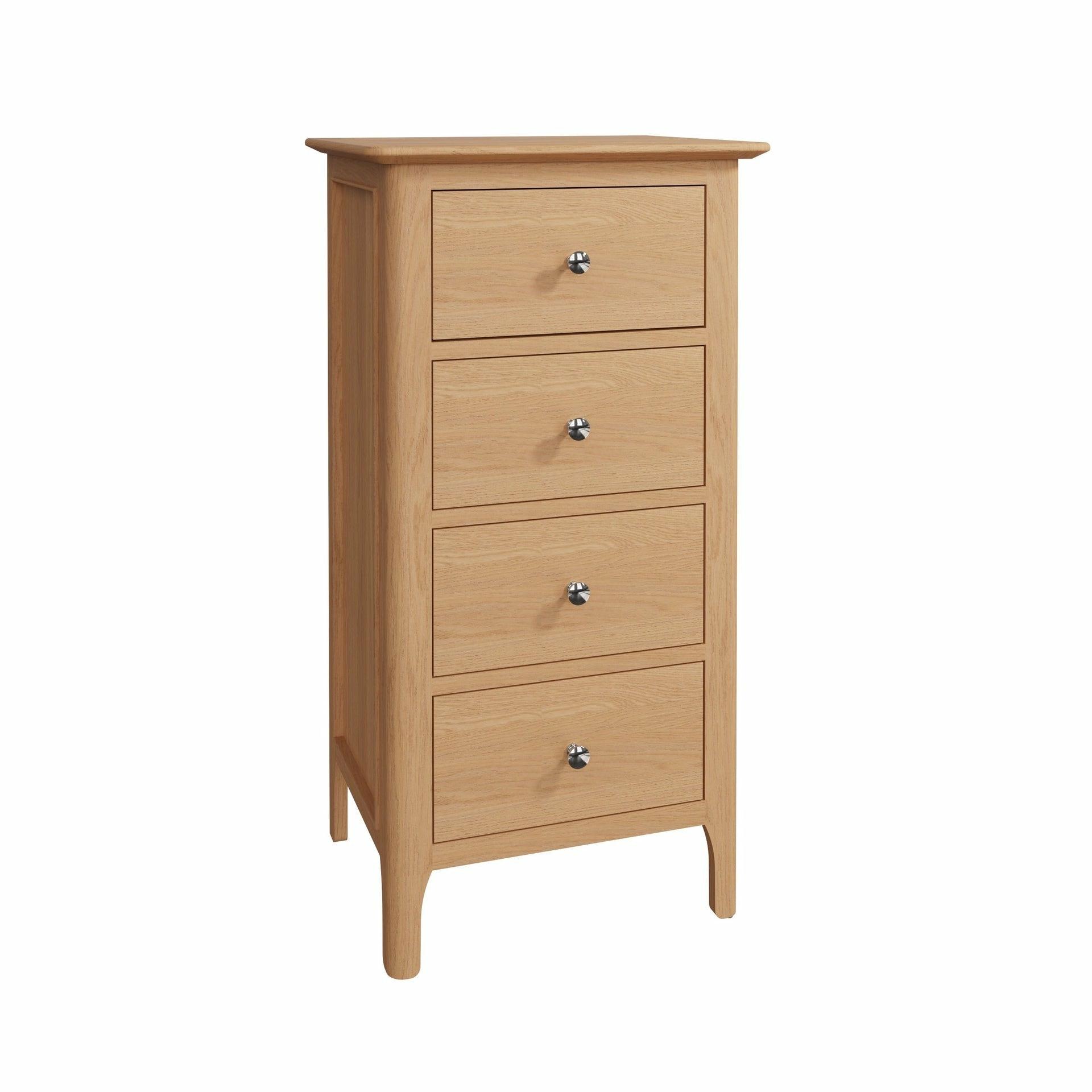 Stockholm Bedroom 4 Drawer Narrow Chest