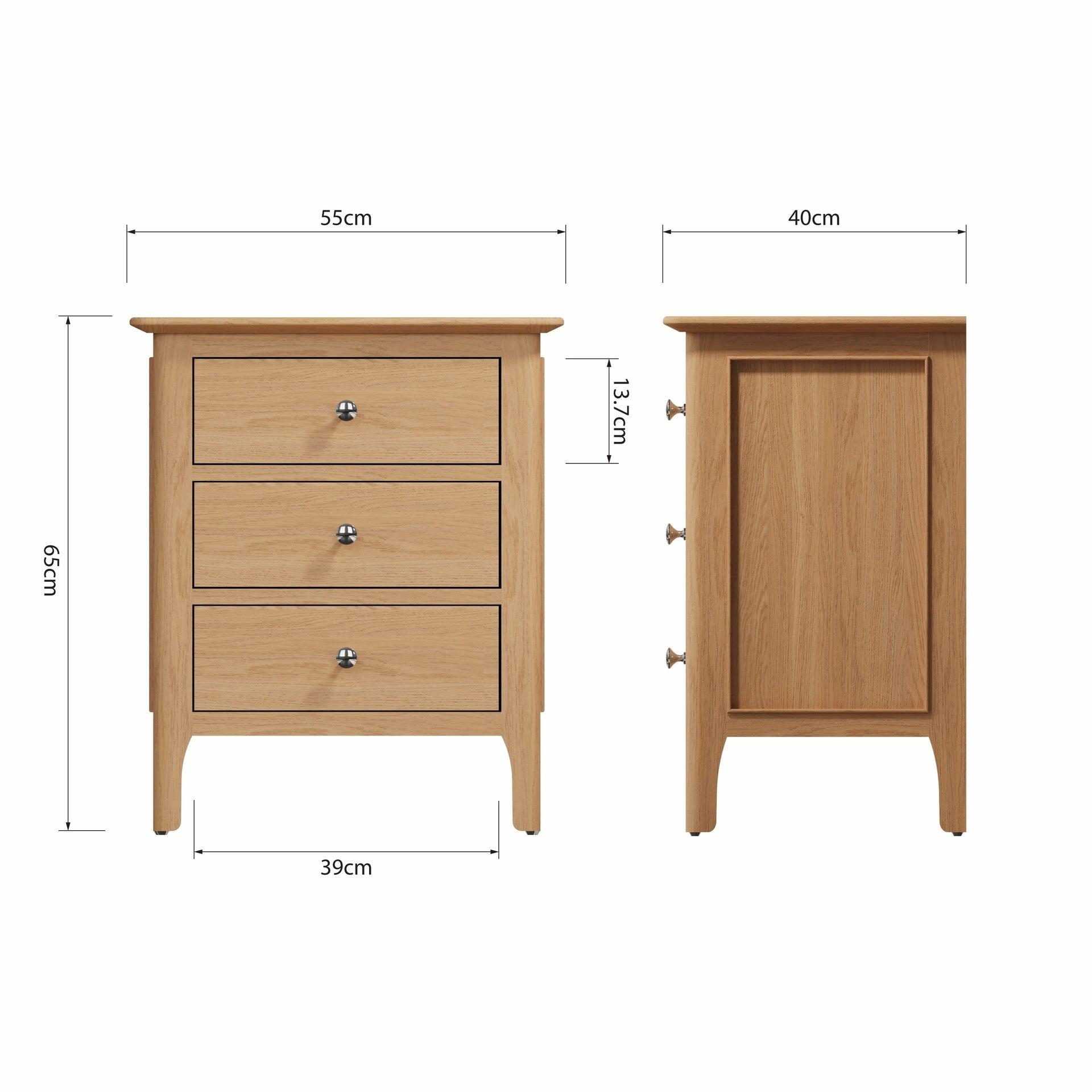 Stockholm Bedroom Extra Large Bedside Cabinet