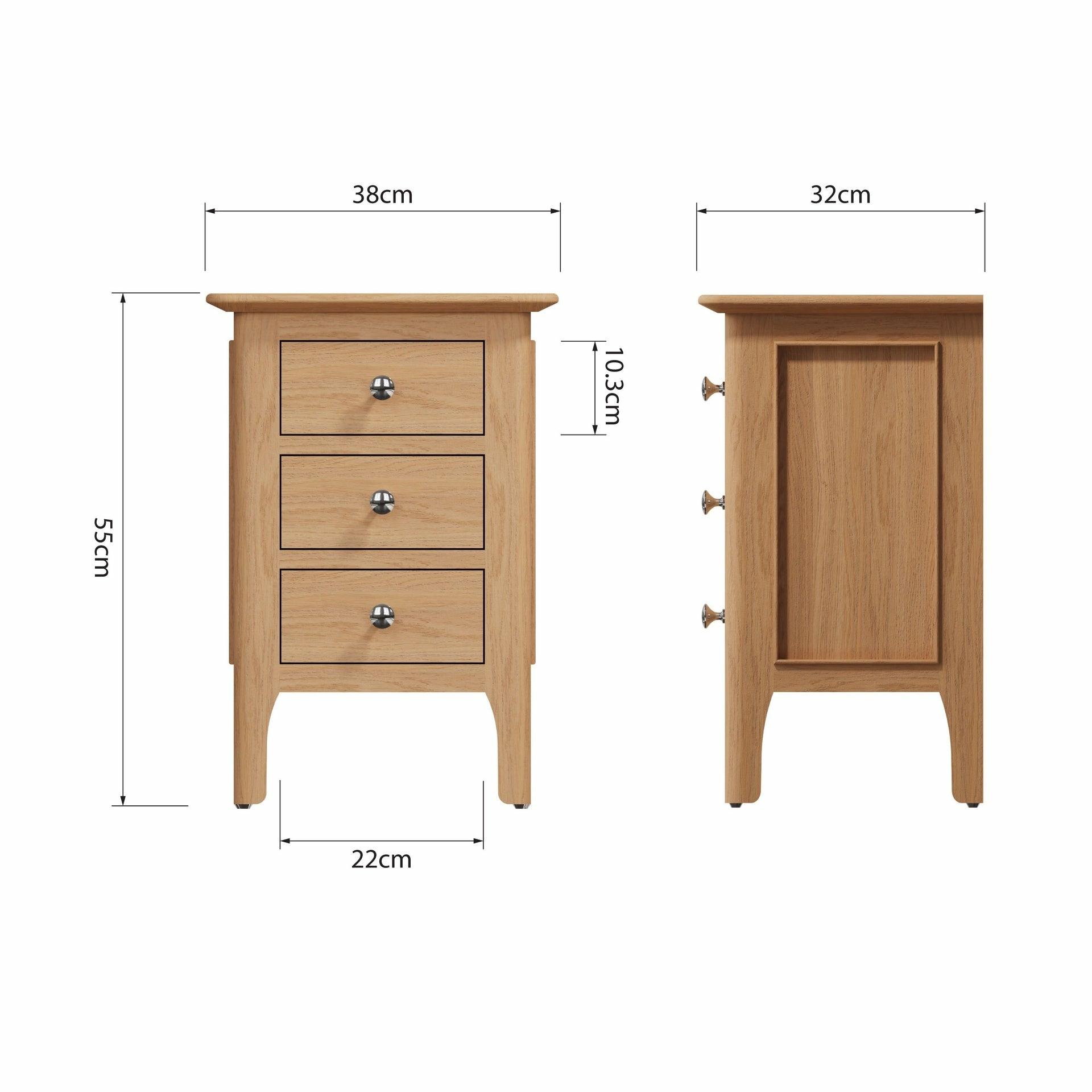 Stockholm Bedroom Small Bedside Cabinet