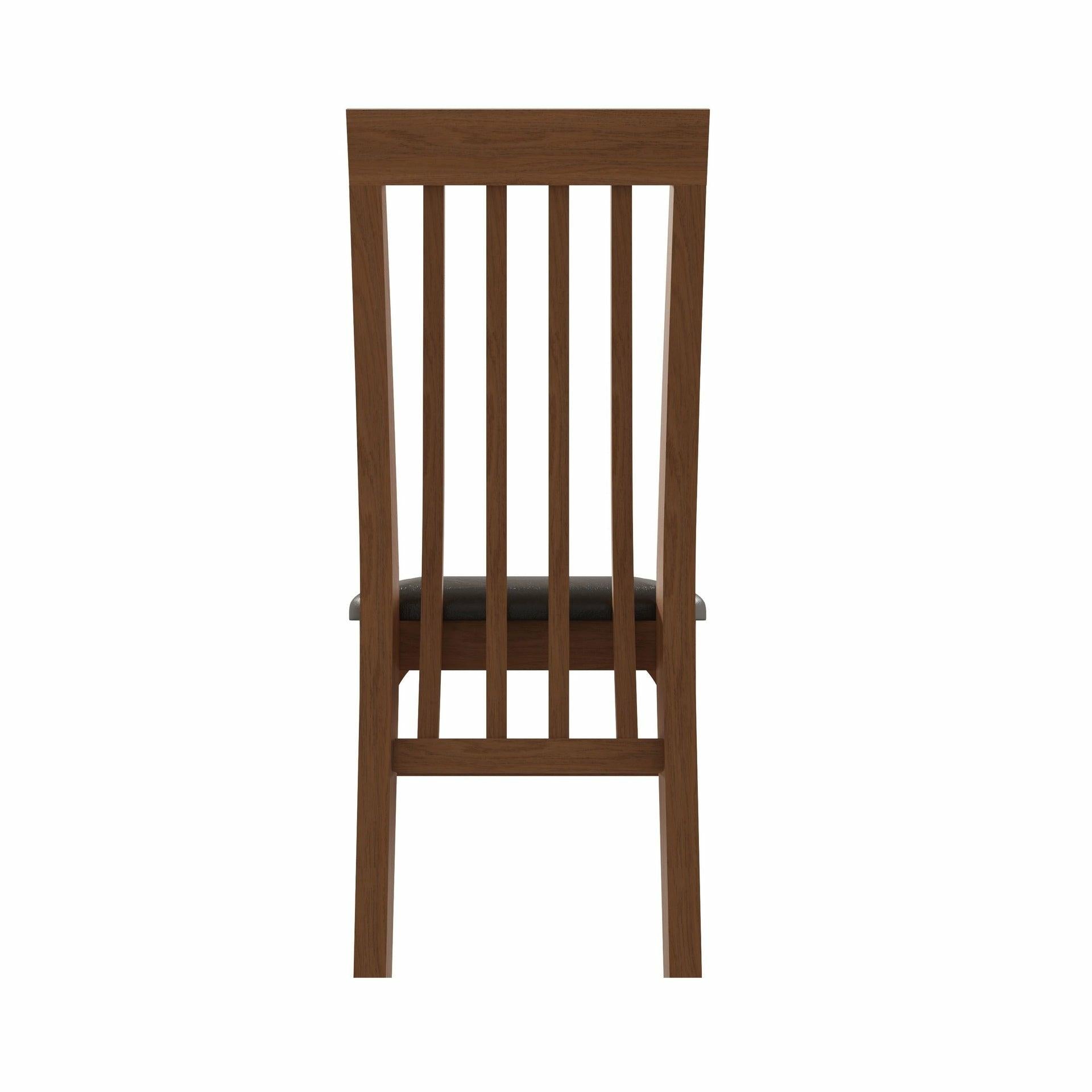 Stockholm Slat Back Chair, PU Seat