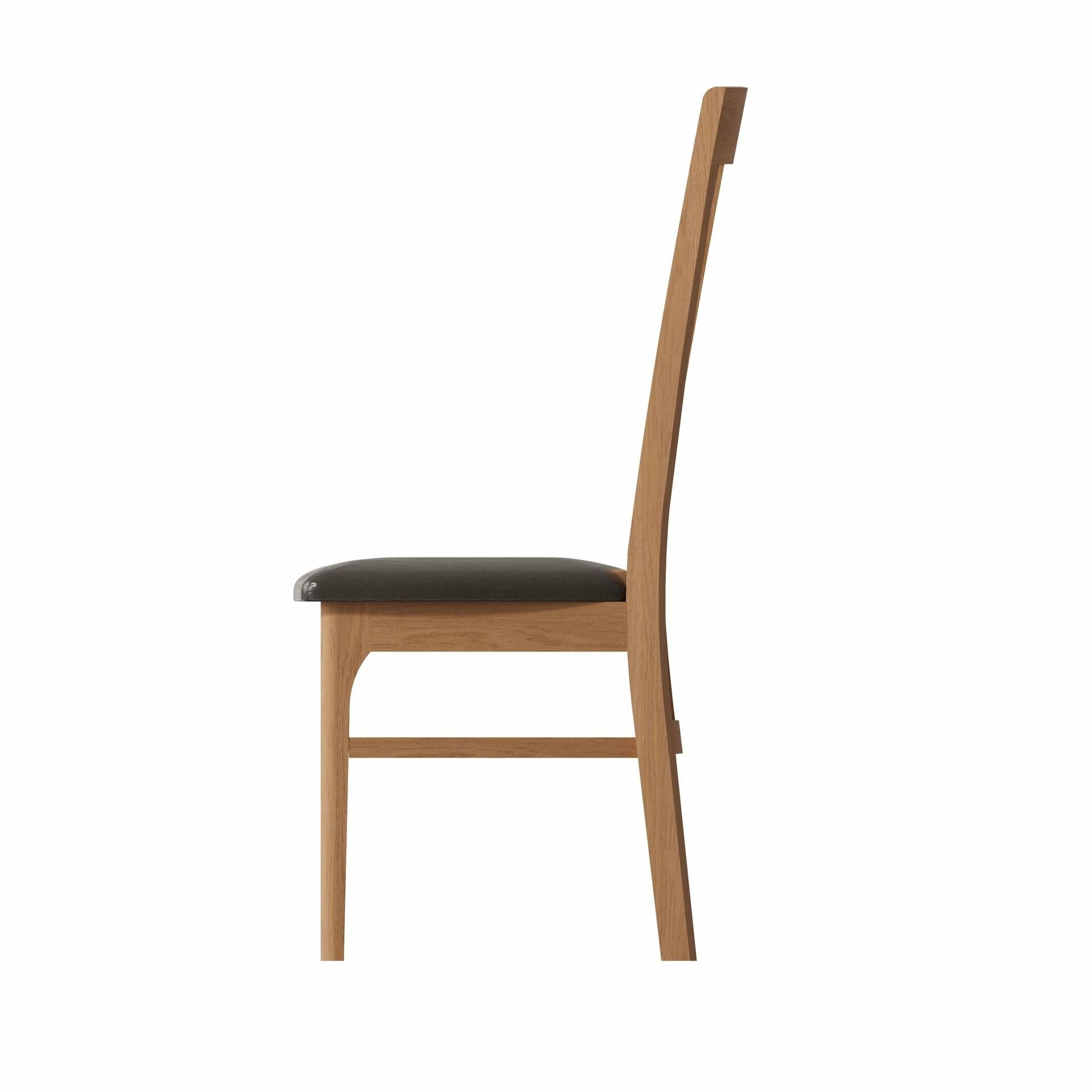 Stockholm Slat Back Chair, PU Seat