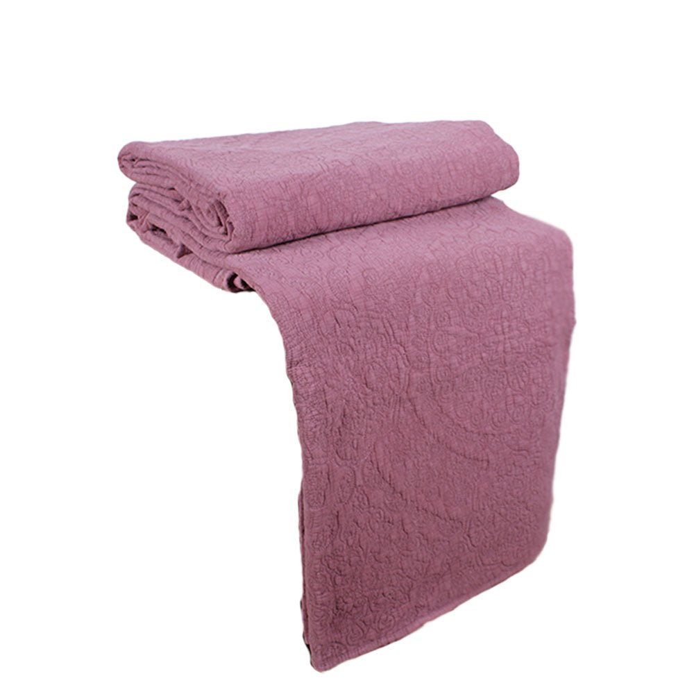 Stonewash Cotton Bedspread, Dark Pink