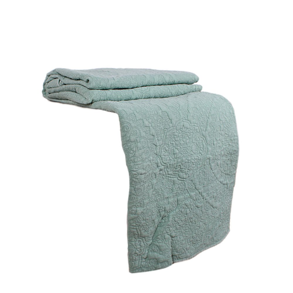 Stonewash Cotton Bedspread, Sage Green