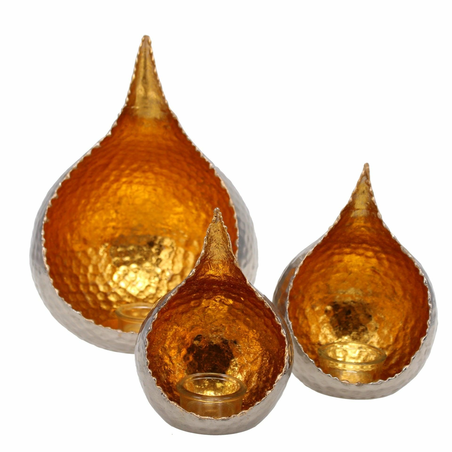 Sundrop, Large, Nickel-Orange-Gold