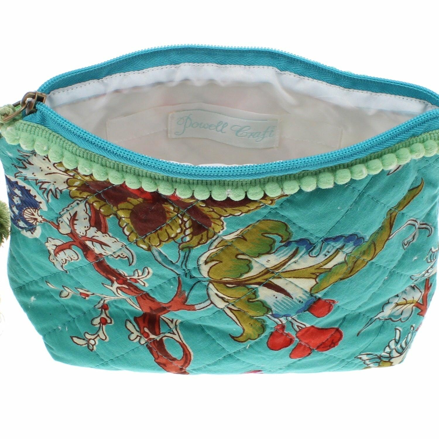 Teal Exotic Makeup Bag