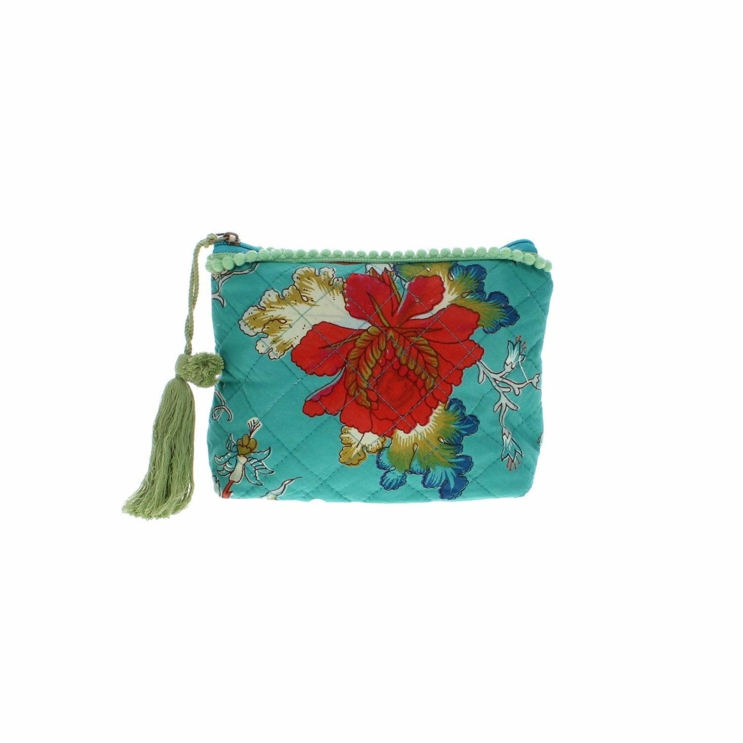 Teal Exotic Makeup Bag