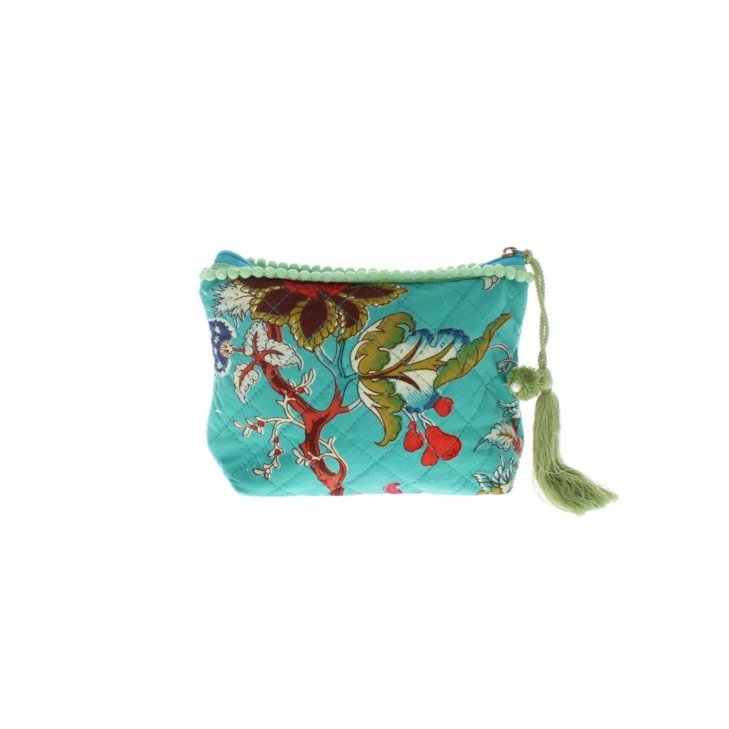 Teal Exotic Makeup Bag