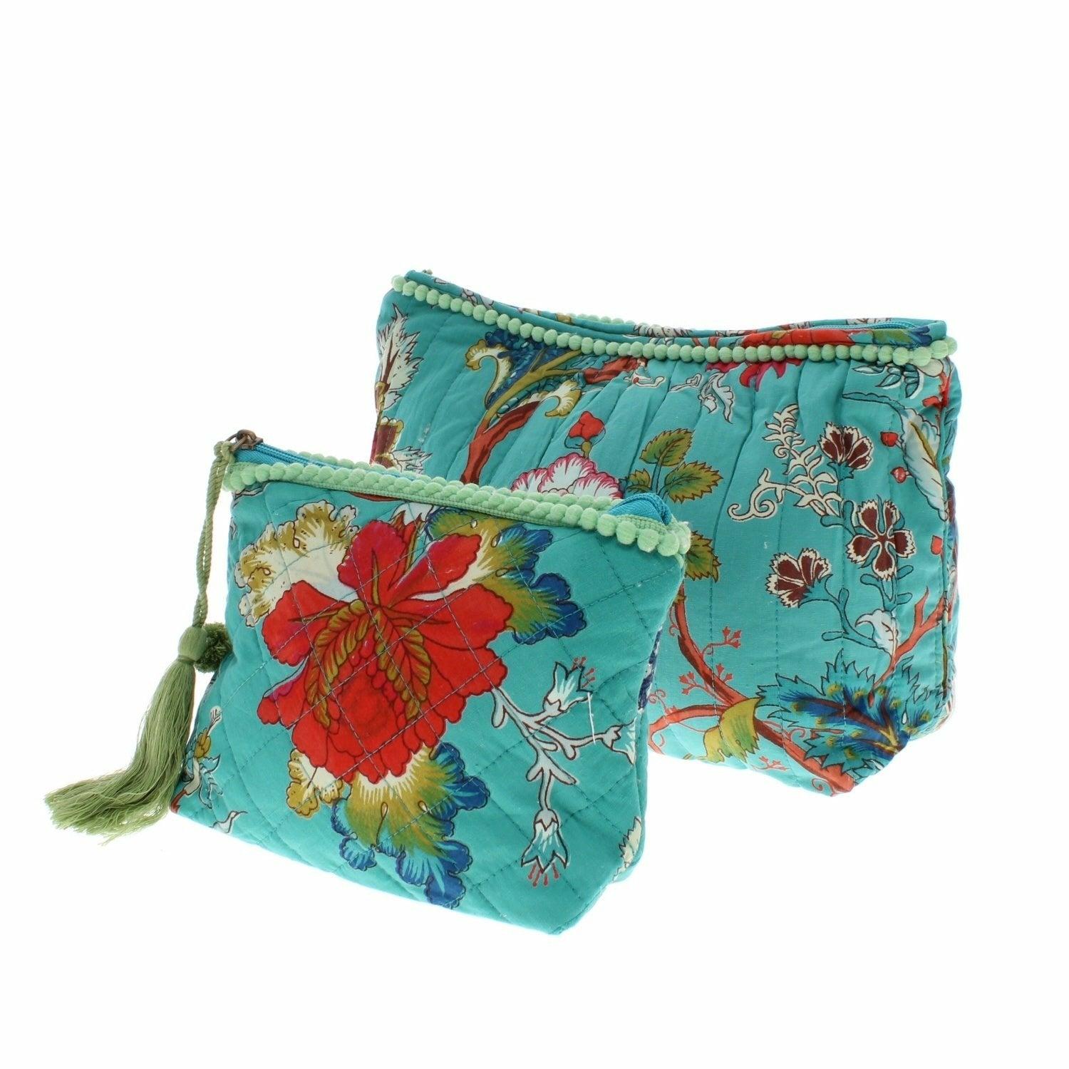 Teal Exotic Makeup Bag