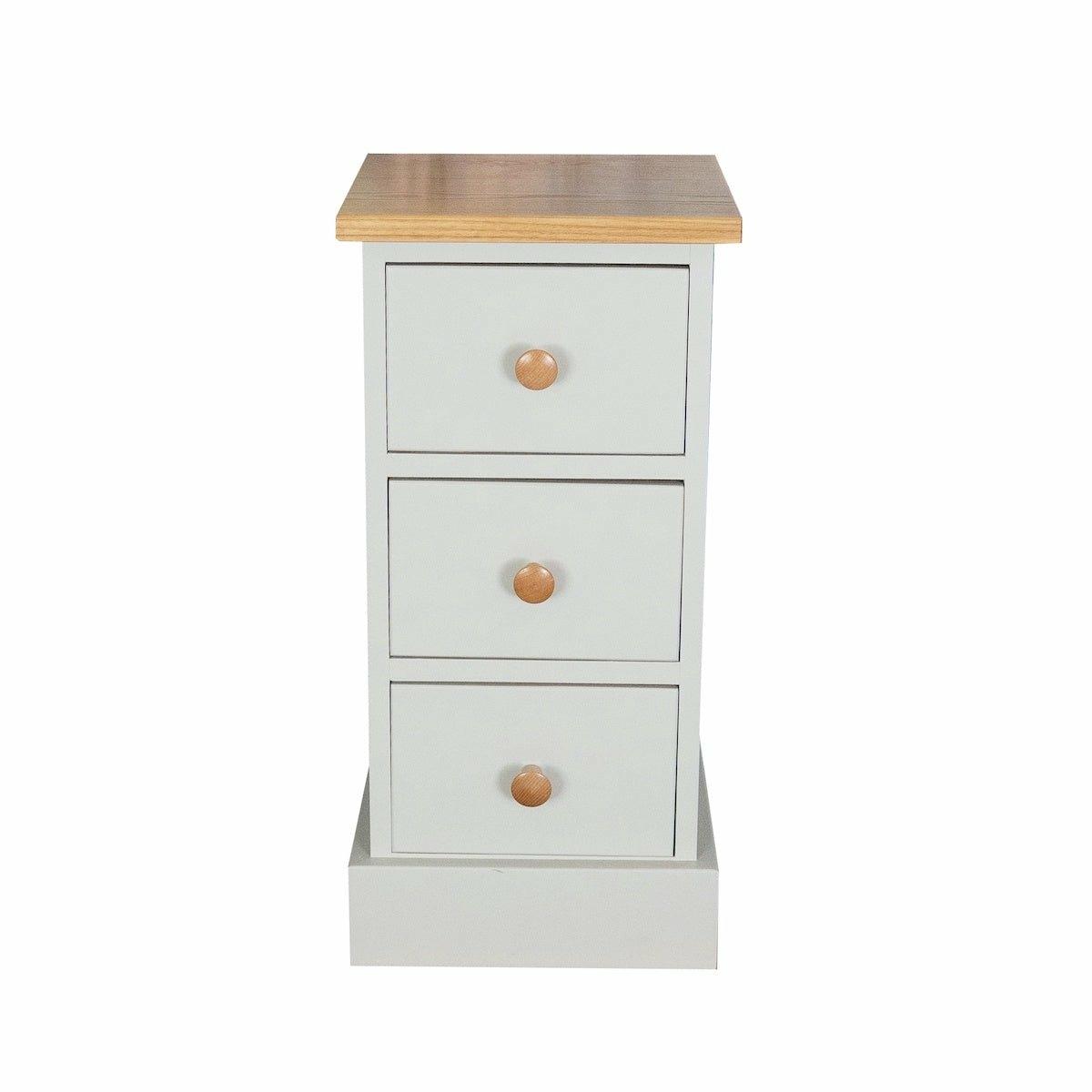 Tetbury Small 3 Drawer Bedside Ash Top / Dior Grey,Ash Top / Truffle,Painted Top / Dior Grey,Ash Top / Ivory,Ash Top / Limestone,Painted Top / Ivory,Painted Top / Limestone,Painted Top / Truffle