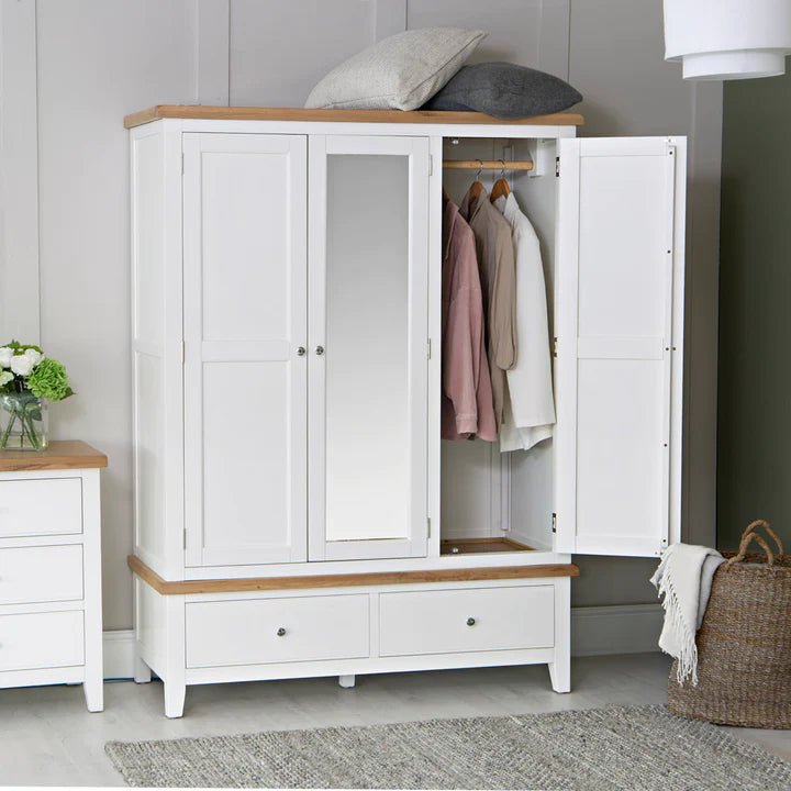Thornham 3 Door Wardrobe, White
