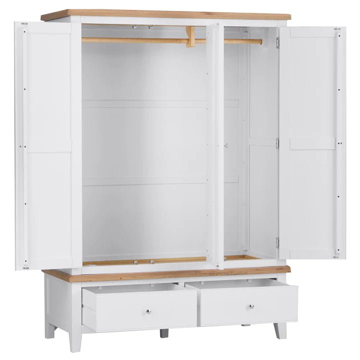 Thornham 3 Door Wardrobe, White