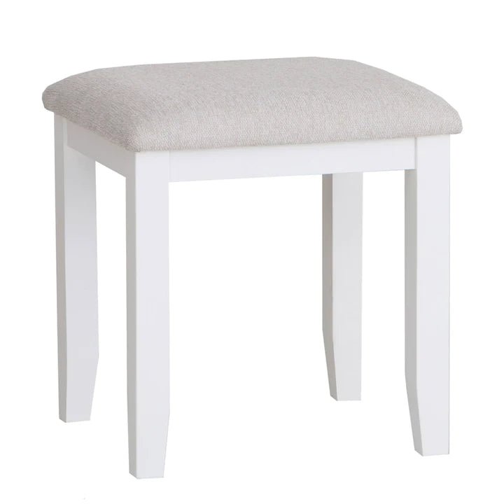 Thornham Dressing Table Stool, White