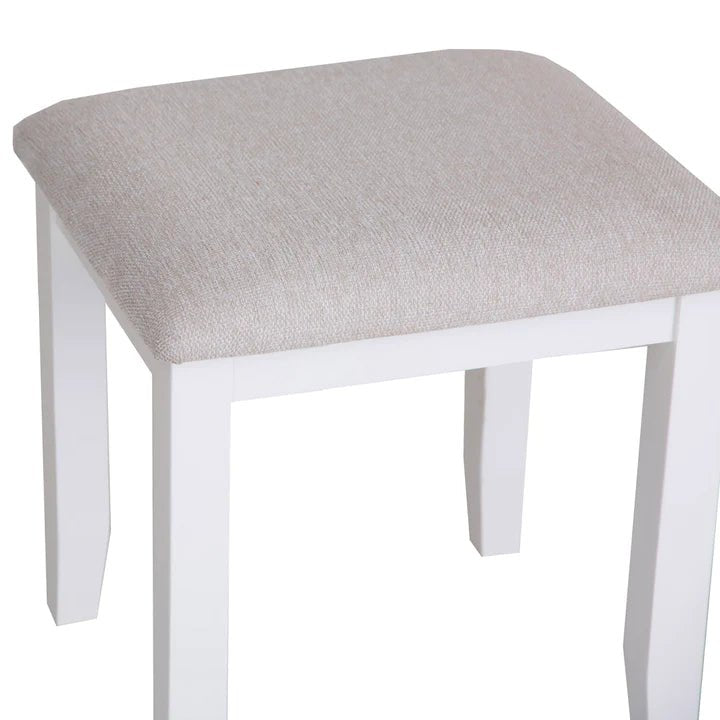 Thornham Dressing Table Stool, White