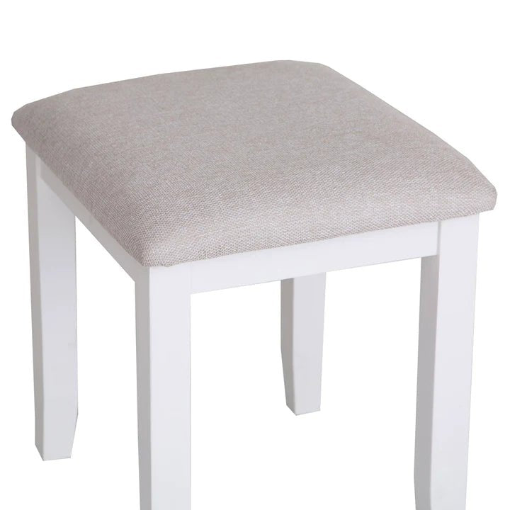 Thornham Dressing Table Stool, White