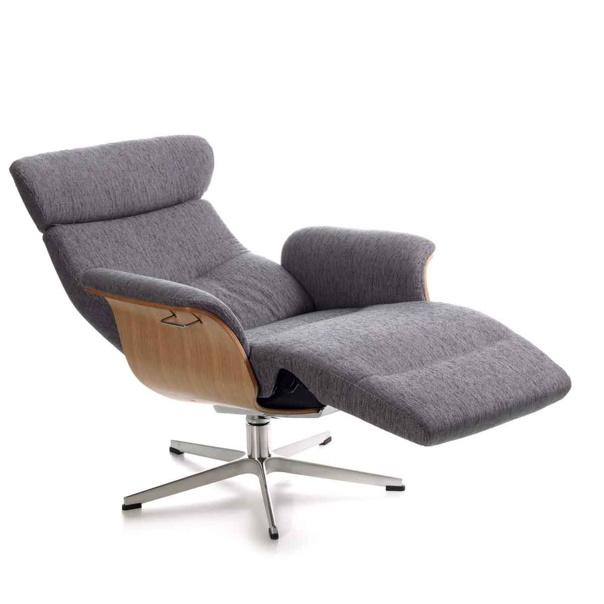 Timeout Reclining Chair in Leather with Built-in Footrest Fantasy Cement / Oak Stained Oak / Aluminium,Fantasy Cement / Oak Stained Oak / Black,Fantasy Cement / Black Stained Oak / Aluminium,Fantasy Cement / Black Stained Oak / Black,Fantasy Cement / Walnut Stained Oak / Aluminium,Fantasy Cement / Walnut Stained Oak / Black,Fantasy Cement / Untreated Oak / Aluminium,Fantasy Cement / Untreated Oak / Black,Fantasy Congnac / Oak Stained Oak / Aluminium,Fantasy Congnac / Oak Stained Oak / Black,Fantasy Congnac