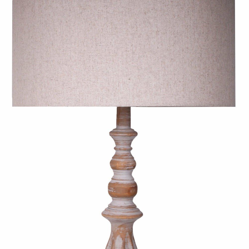 Turned Spindle Lamp and Shade