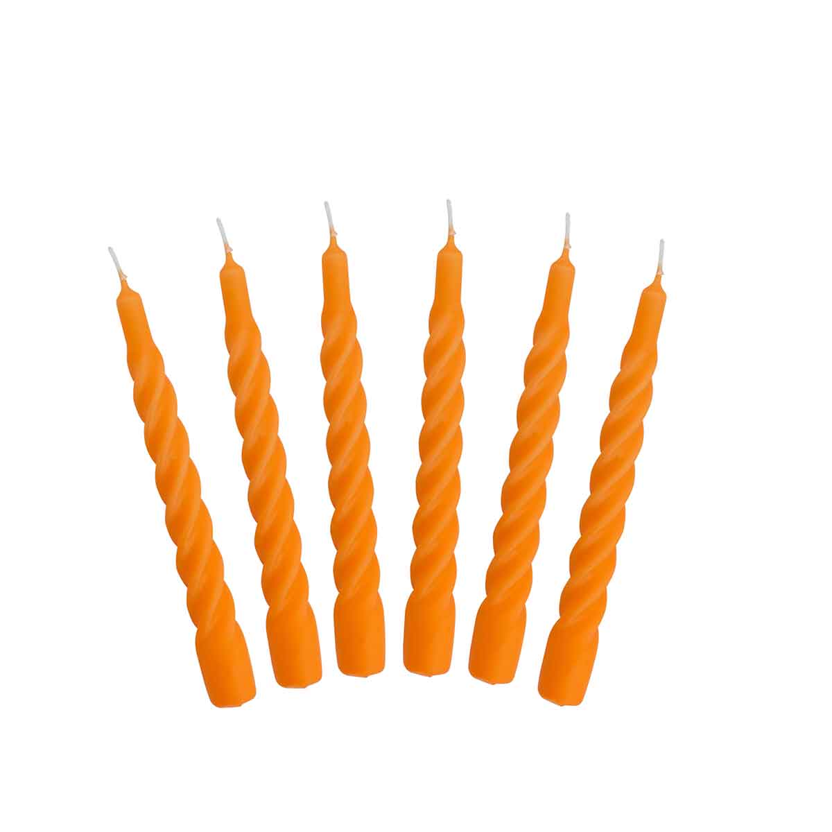 Twisted Taper Candle Orange