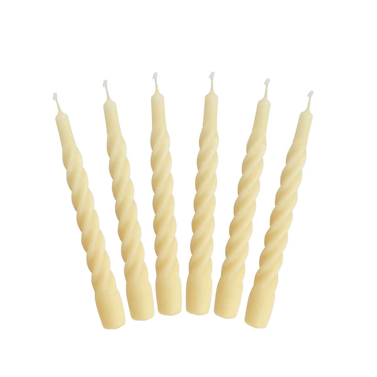 Twisted Taper Candle Ivory