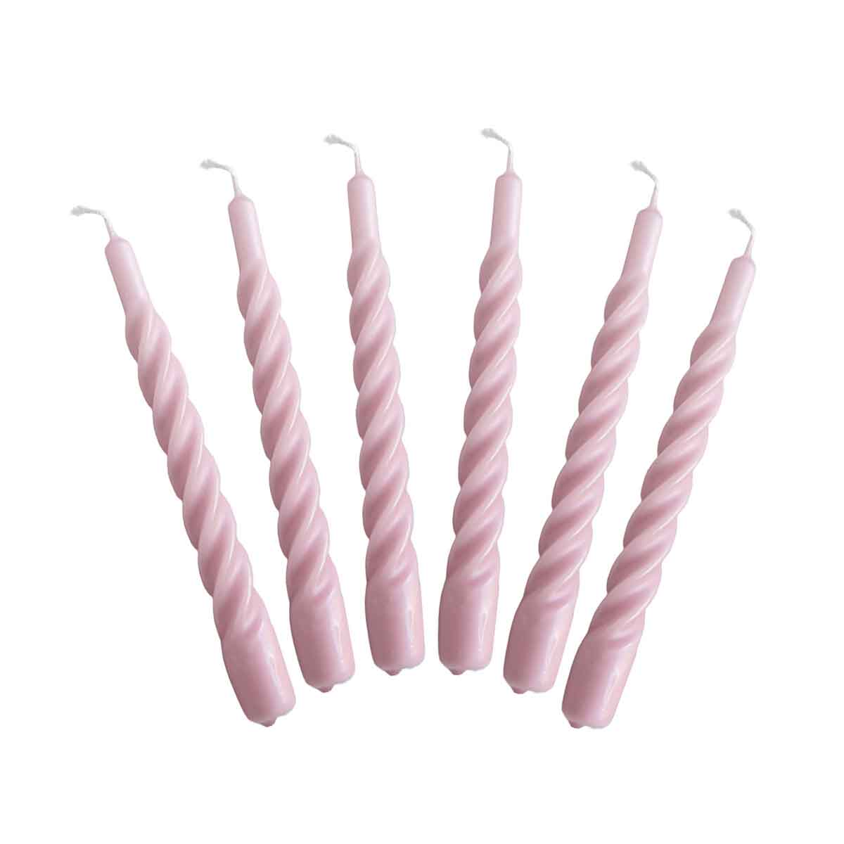 Twisted Taper Candle Heather