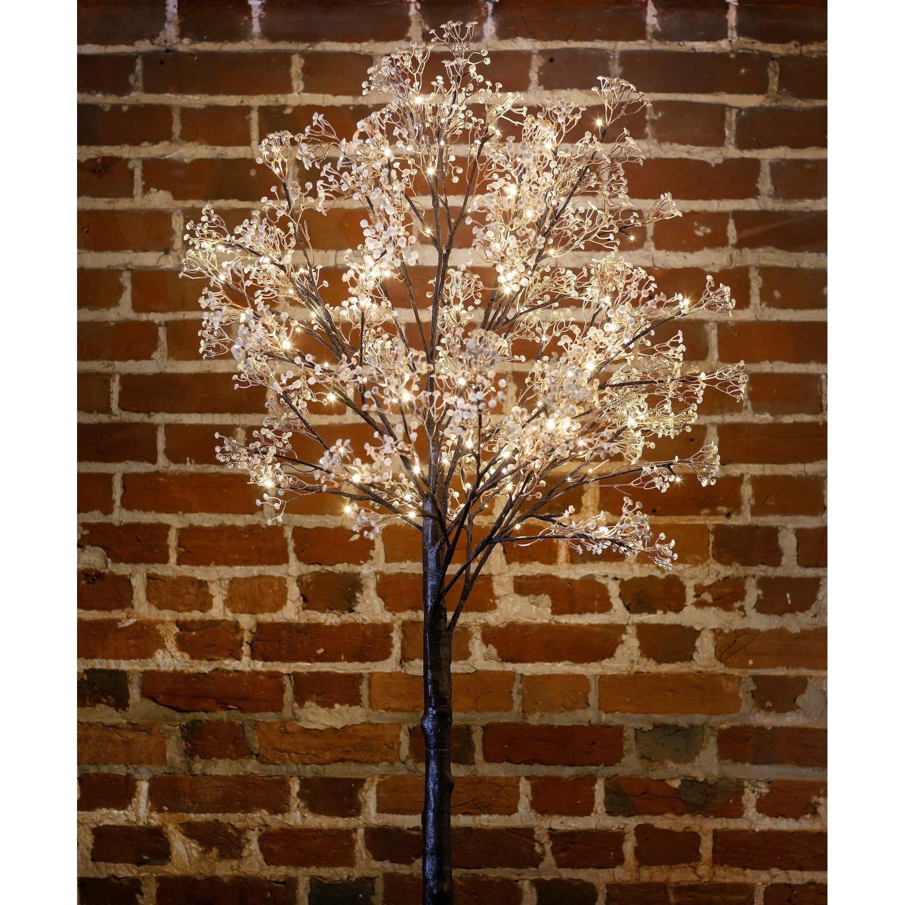 White Flower Outdoor LED Tree, 150cm