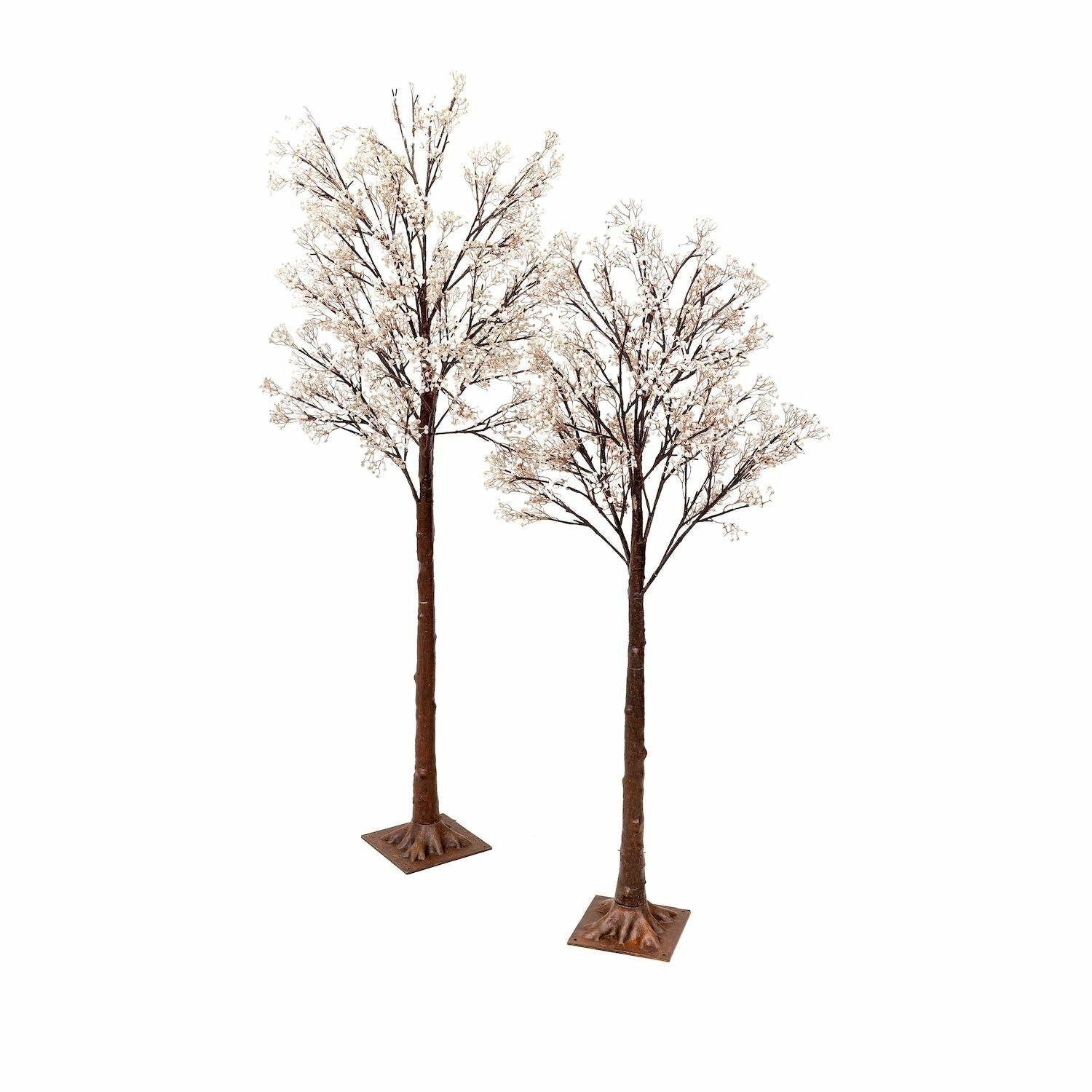 White Flower Outdoor LED Tree, 150cm
