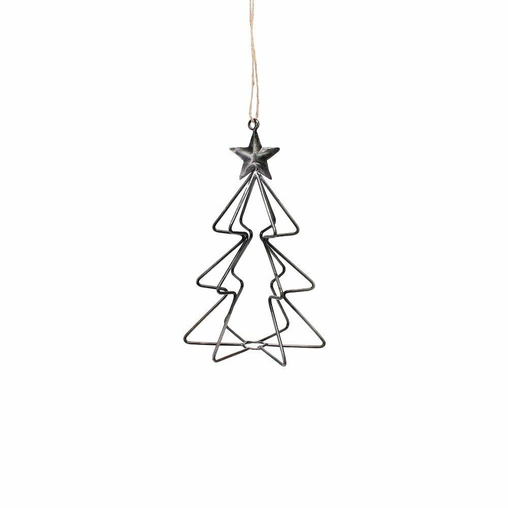 Wire 3D Christmas Tree Hanging Decoration