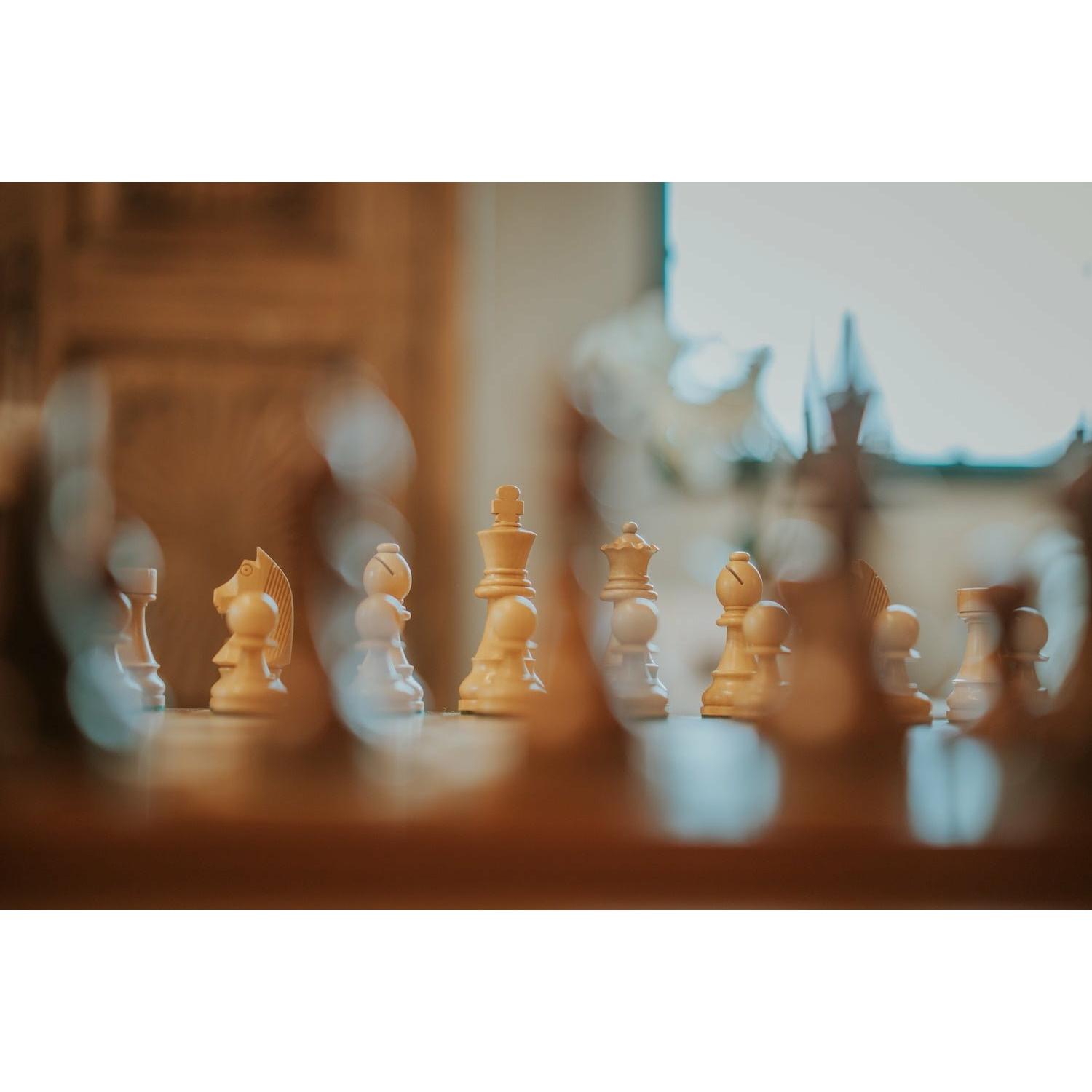 Wooden Chess Set, 16” x 16”