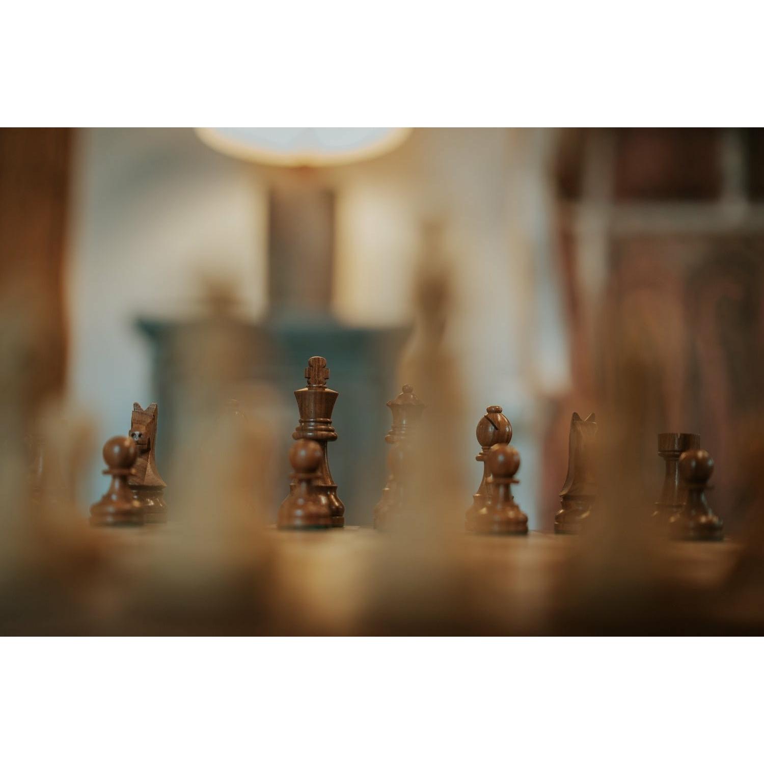 Wooden Chess Set, 16” x 16”
