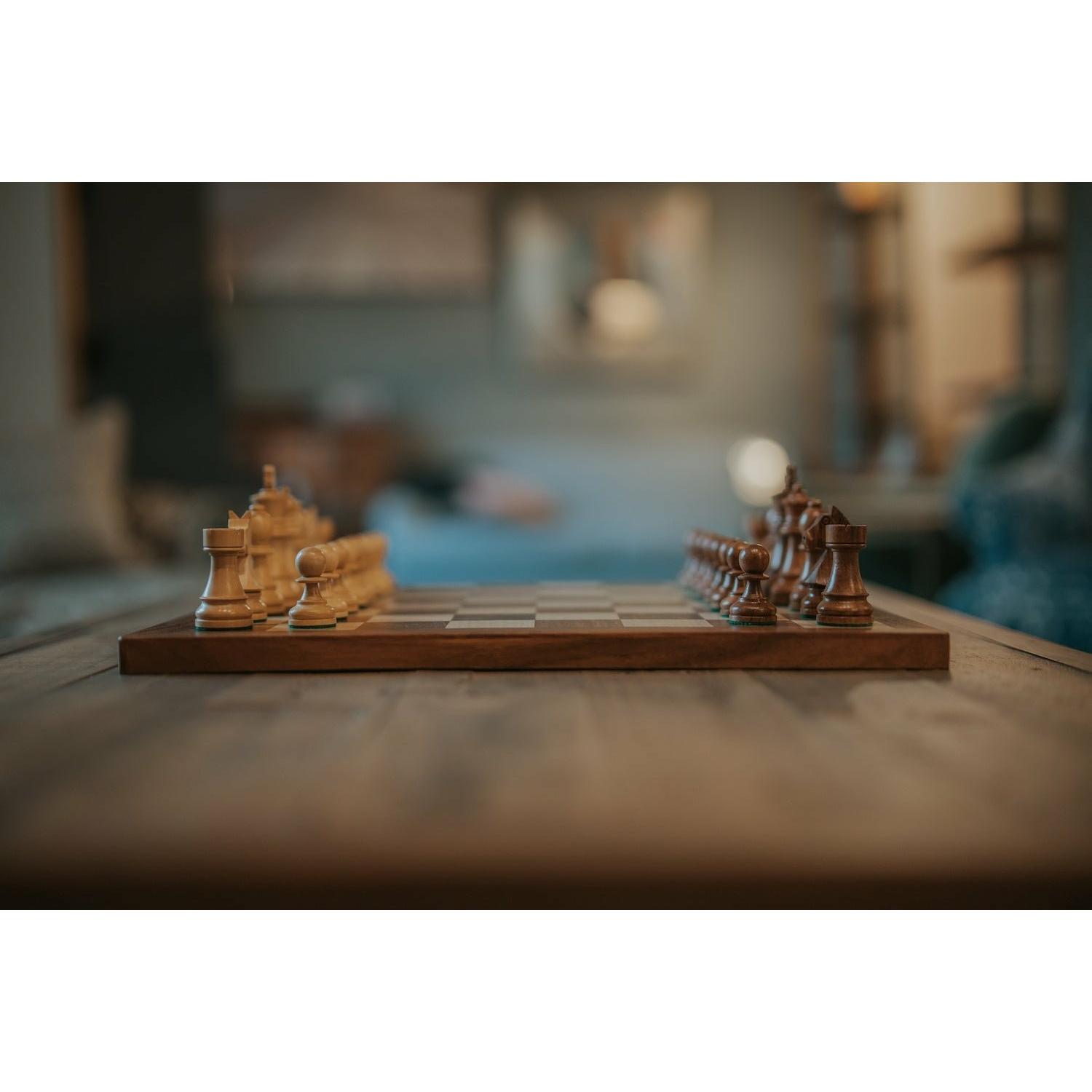 Wooden Chess Set, 16” x 16”