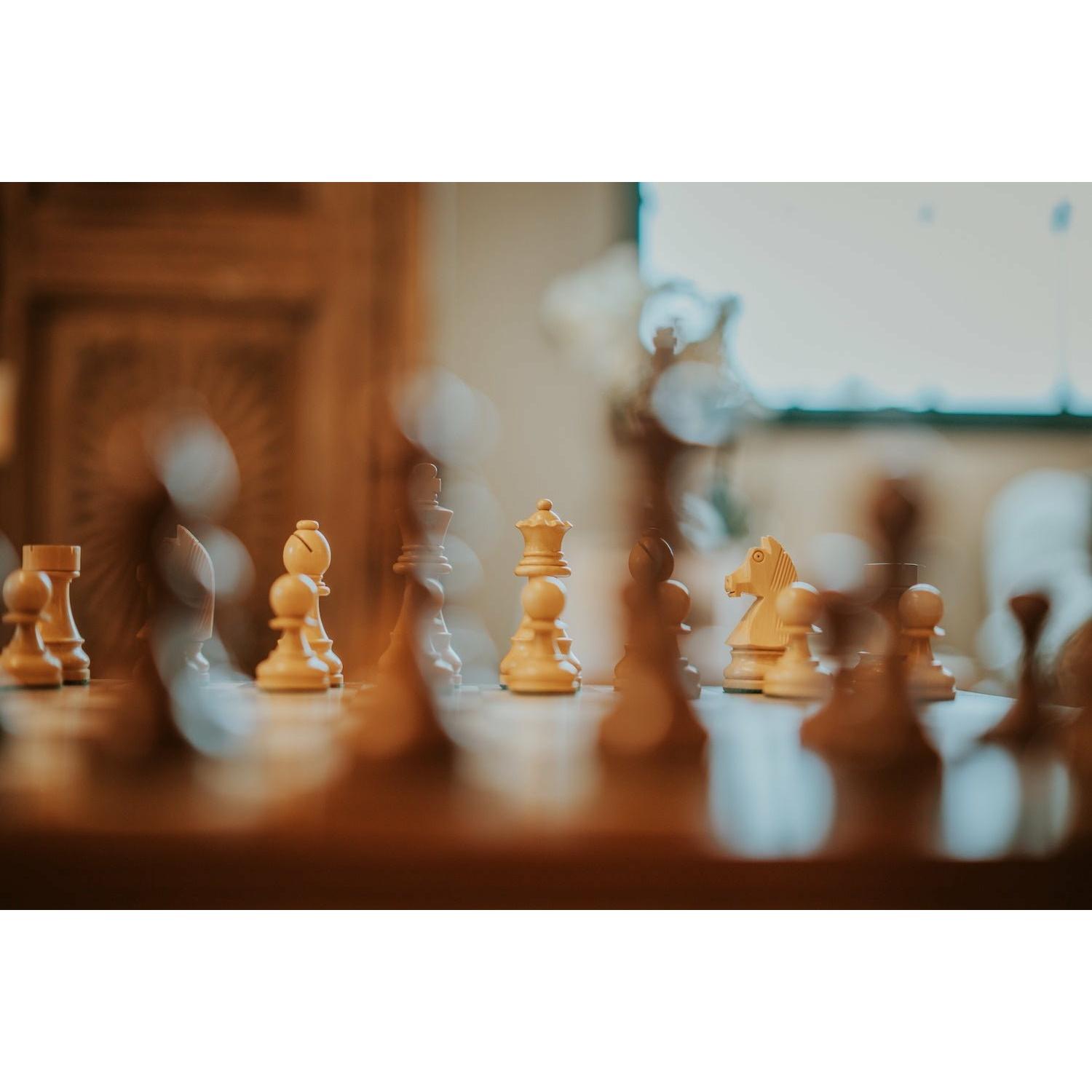 Wooden Chess Set, 16” x 16”