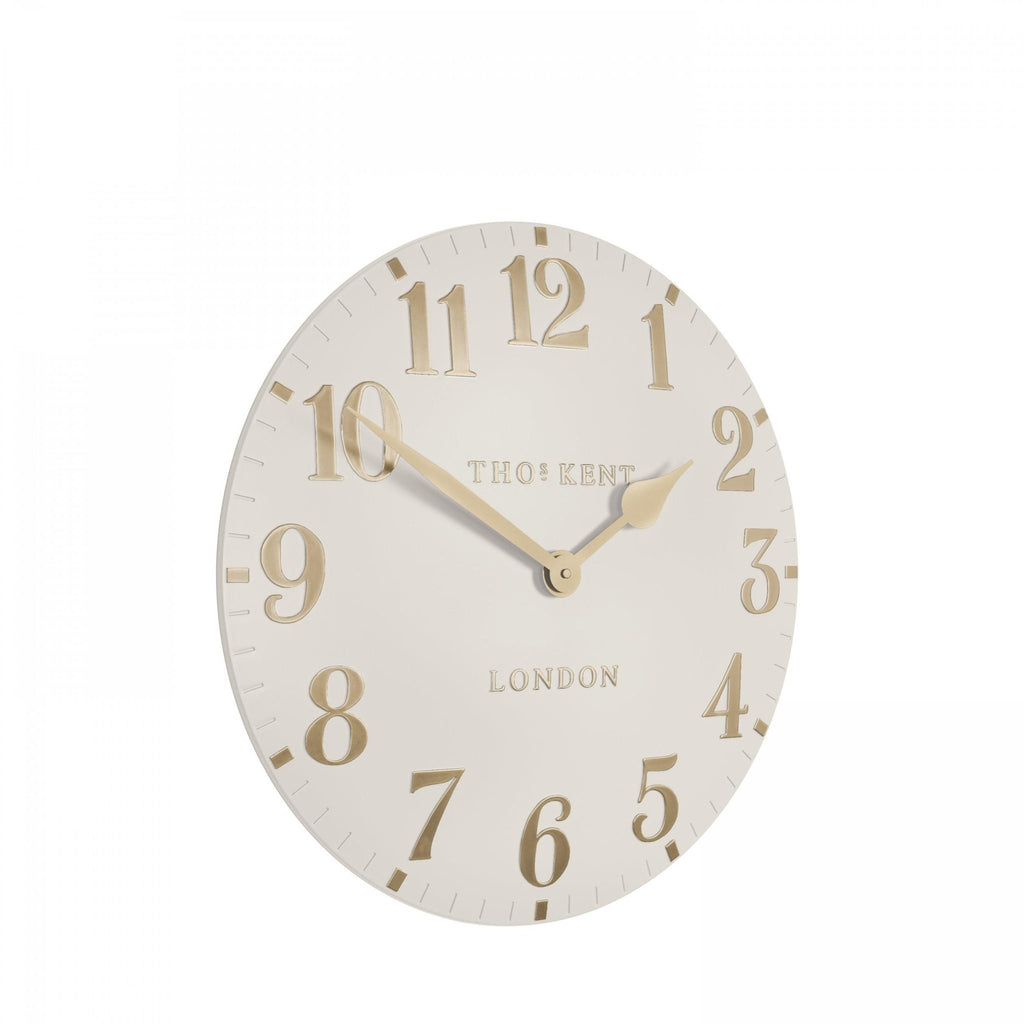 12" Arabic Mantel Clock, Oatmeal