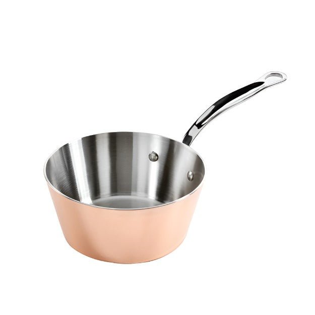 16cm Copper Induction Tapered Saucepan - Angela Reed - 