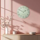 20" Arabic Wall Clock, Pearl Green