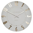 20" Mulberry Wall Clock, Silver Cloud - Angela Reed - 
