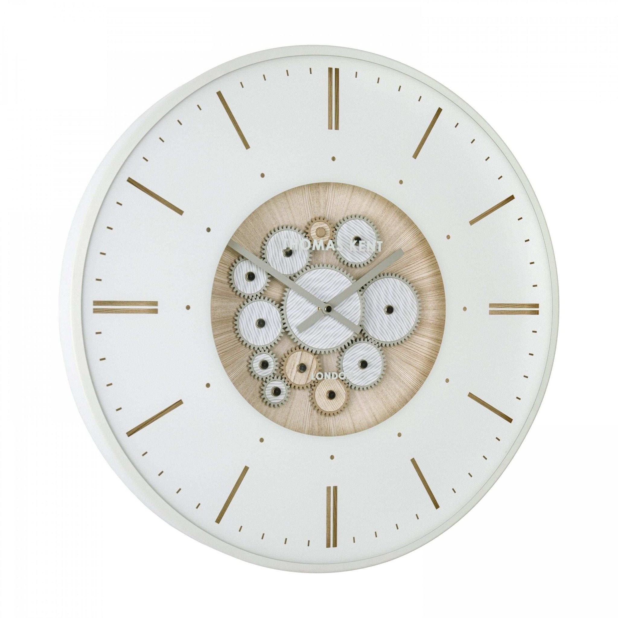 21" Clocksmith Wall Clock Cog Ivory