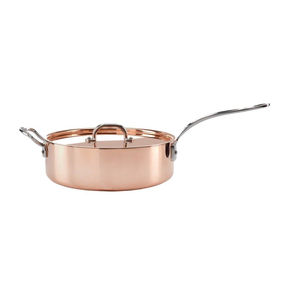 26cm Copper Induction Sauté pan, With lid - Angela Reed - 