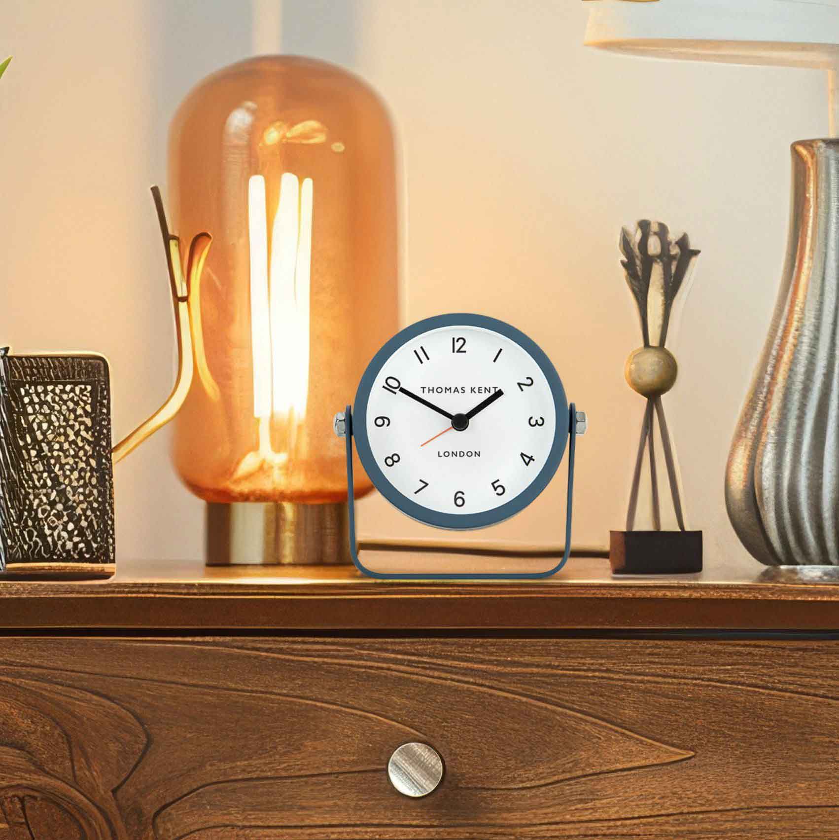 4" Wren Alarm Clock Midnight Blue