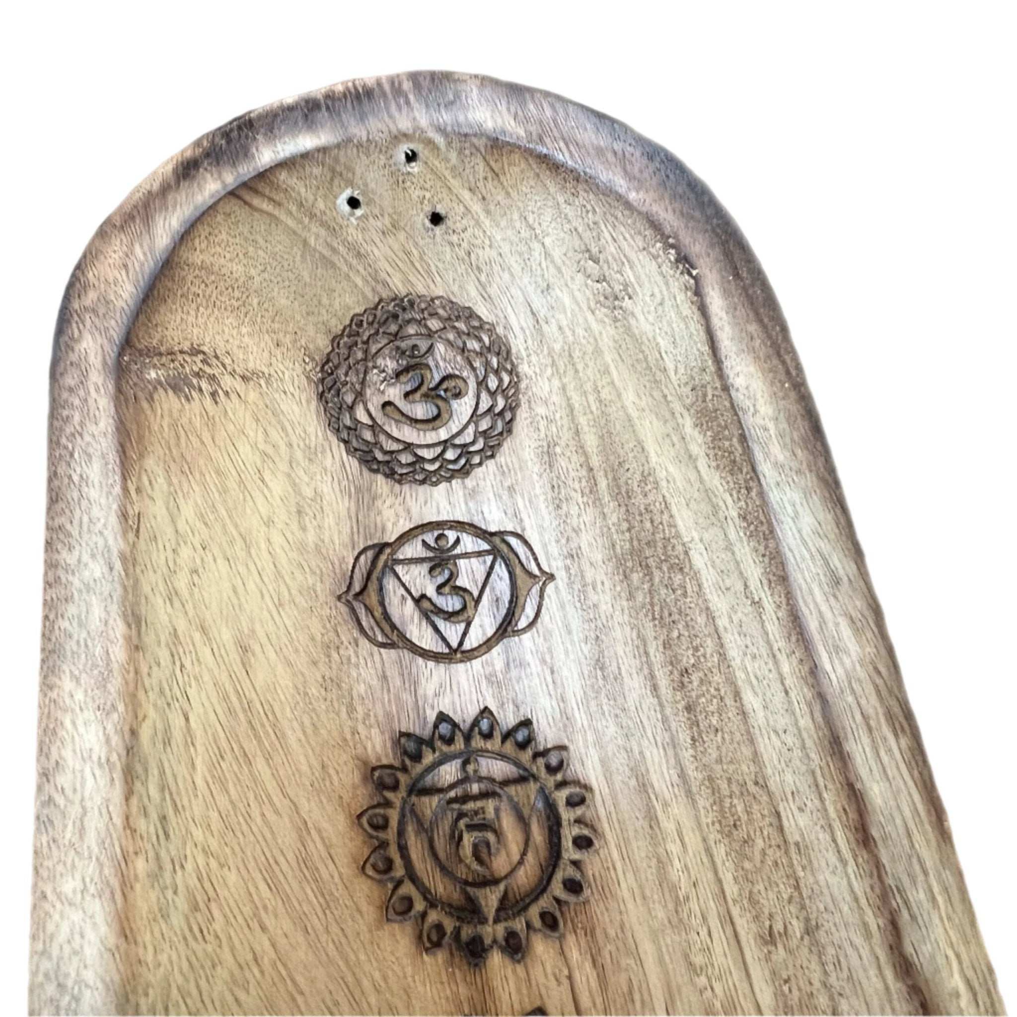 7 Chakra Wooden Incense Holder