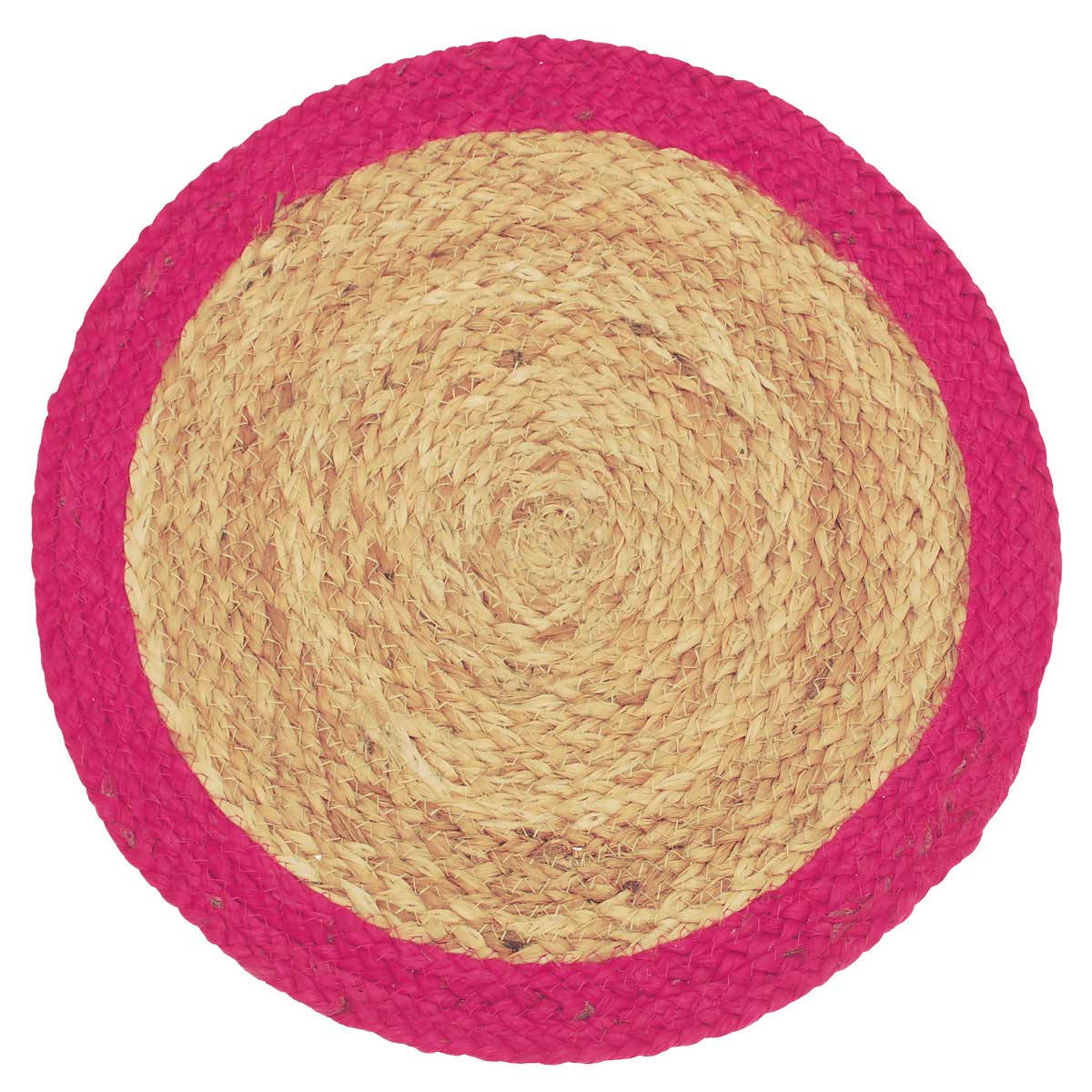 Fiesta Circular Jute Placemat, Pink