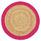 Fiesta Circular Jute Placemat, Pink