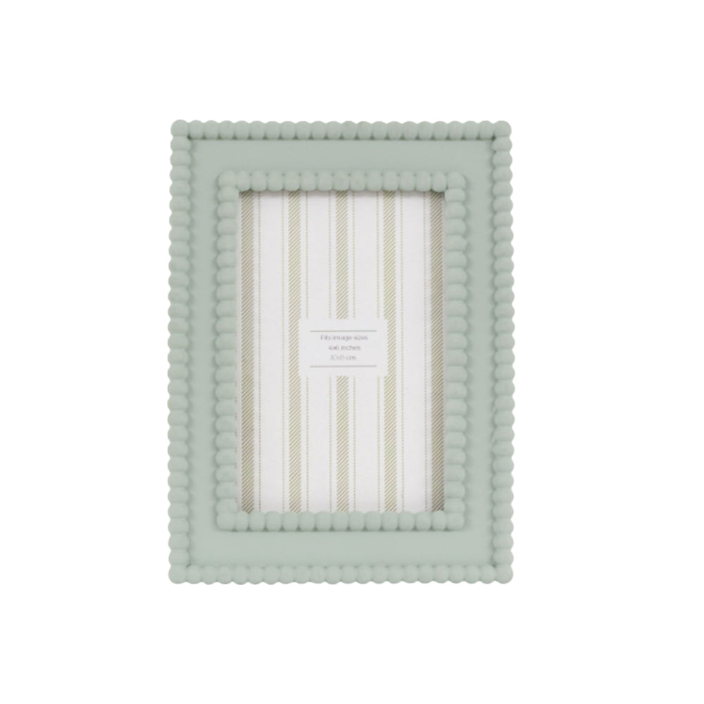 Cove Beaded Photo Frame, Sage 6 x 4"
