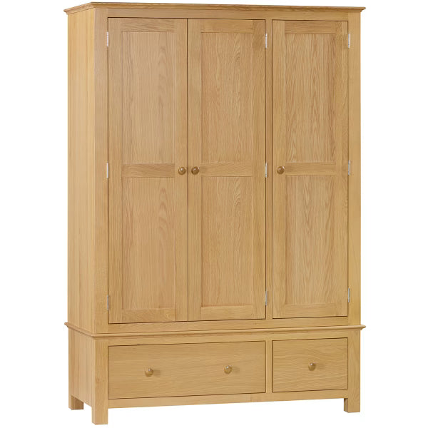 Malmo Triple Wardrobe with 2 Drawers