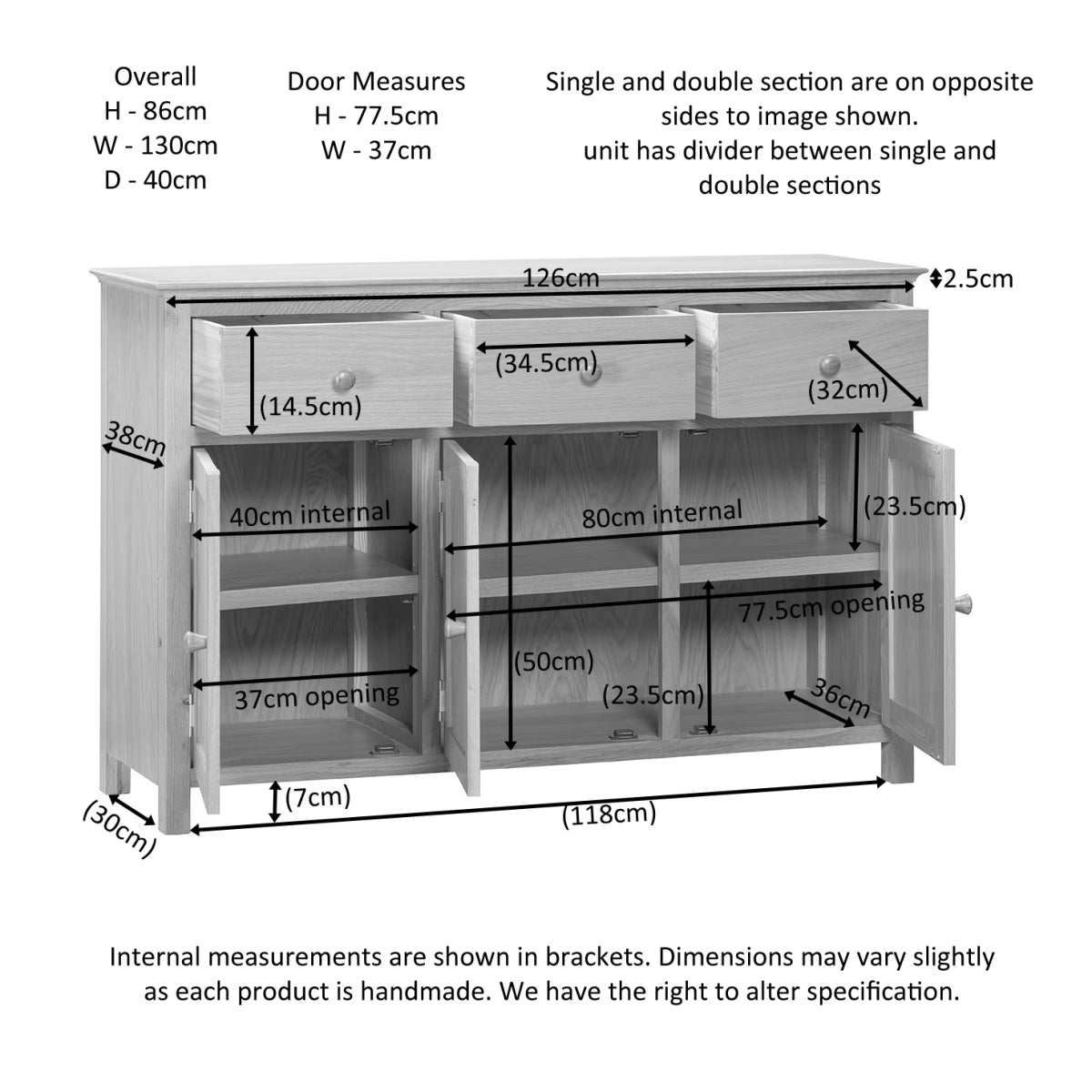Malmo Wide Sideboard