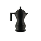 Alessi Black Pulcina Espresso Coffee Maker, 3 Cup