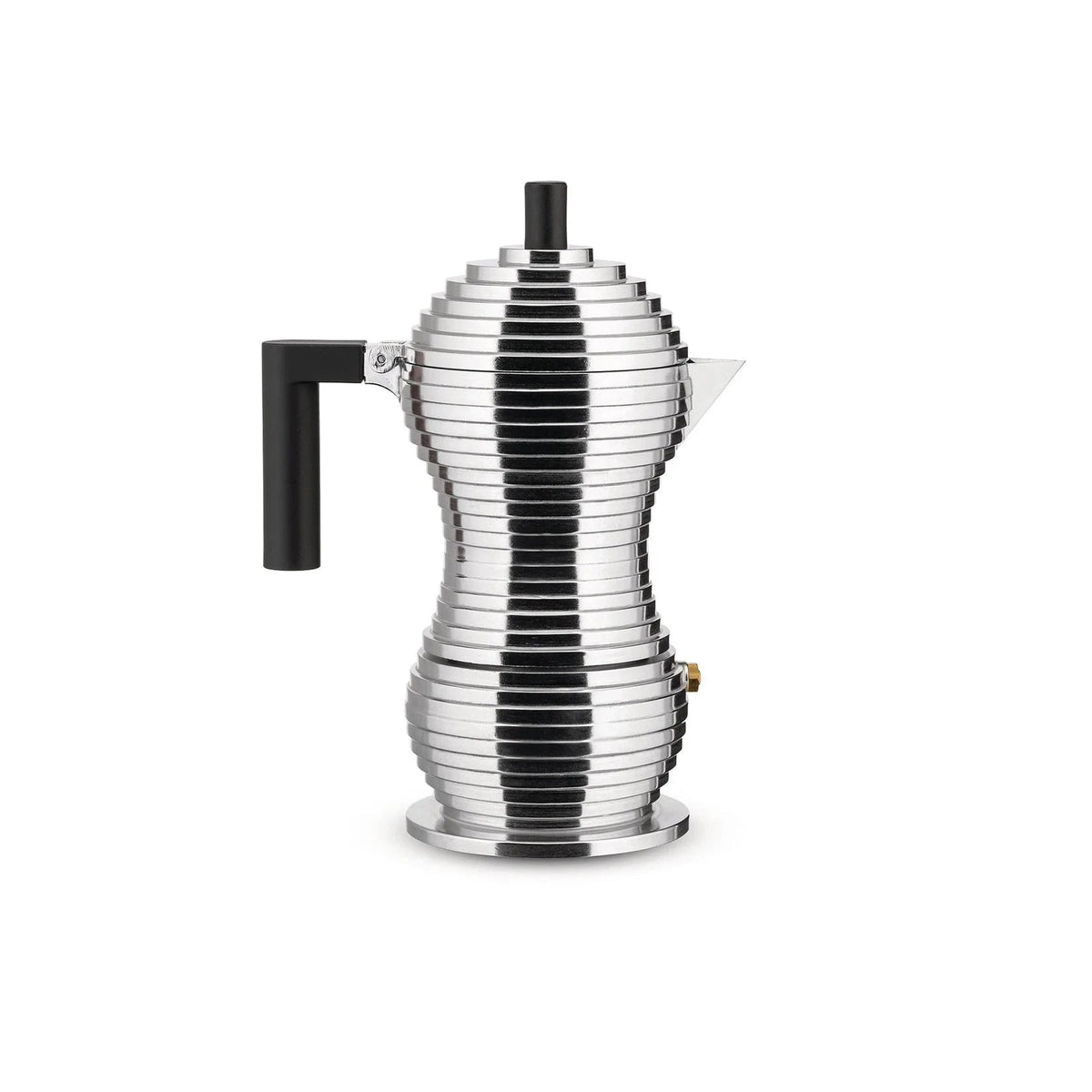 Alessi Stainless Pulcina Espresso Coffee Maker, 3 Cup with Black Handl